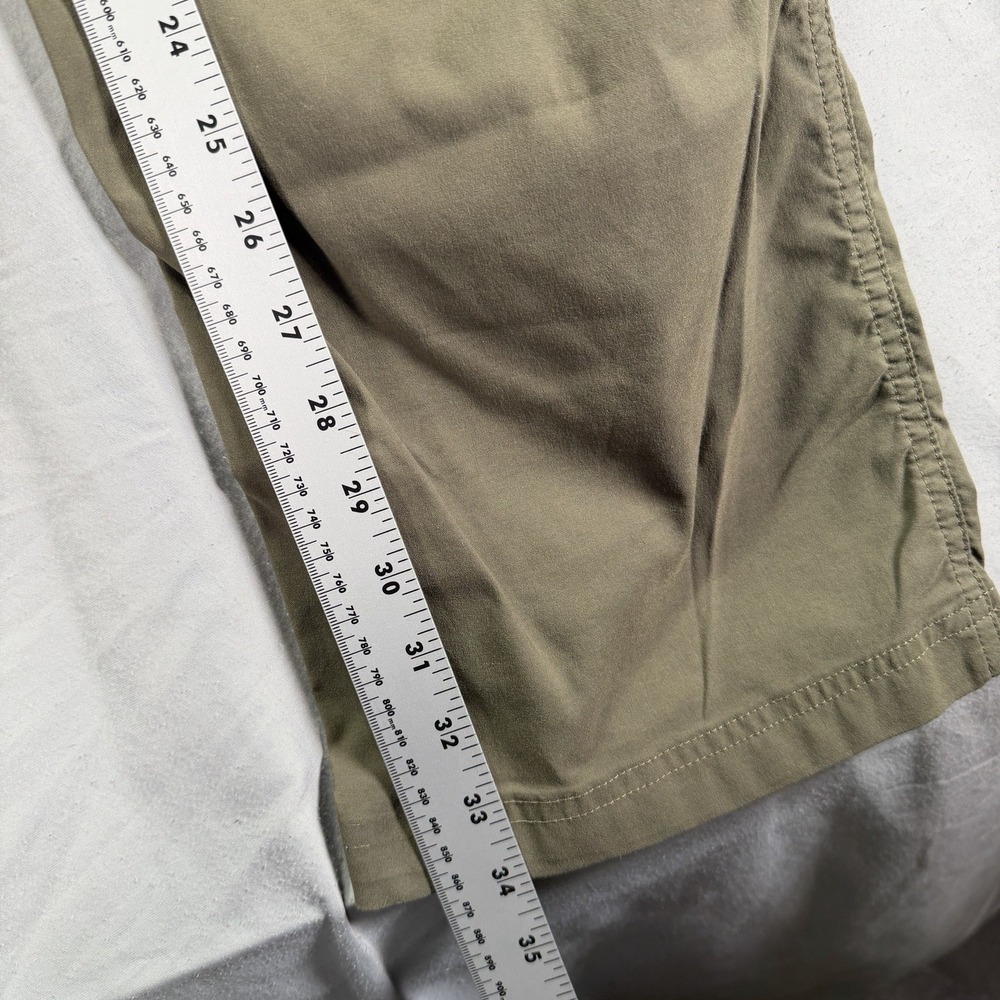 Duluth Trading Cargo Pants Men Large 34x34 Nylon Work Forest Green Dad Hike Camp - Picture 11 of 14